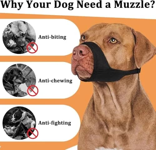 Mayerzon Fabric Pitbull Muzzle for Large Short Snout Dog Anti Fierce Biting | Breathable & Durable thumbnail 5