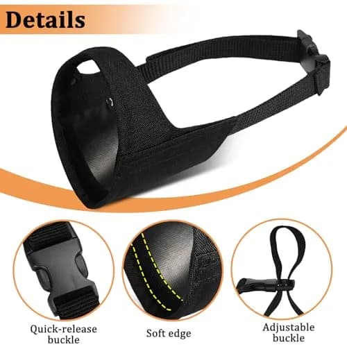 Mayerzon Fabric Pitbull Muzzle for Large Short Snout Dog Anti Fierce Biting | Breathable, Durable & Safe thumbnail 7