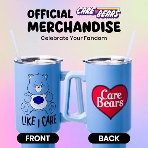 Silver Buffalo Care Bears Grumpy Bear Stainless Steel Tumbler 1.18 L (40 oz) | Insulated for Hot & Cold Drinks thumbnail 2