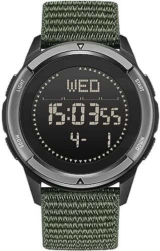 NORTH EDGE Military Watch for Men Tactical Survival Watch | Waterproof, Digital, Durable Nylon Band thumbnail 1