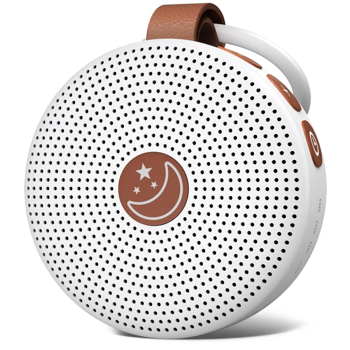 BodyHush Mini Portable White Noise Machine | 30 Sounds, 32 Volume Levels, Rechargeable, 22-Hour Battery — Cream White