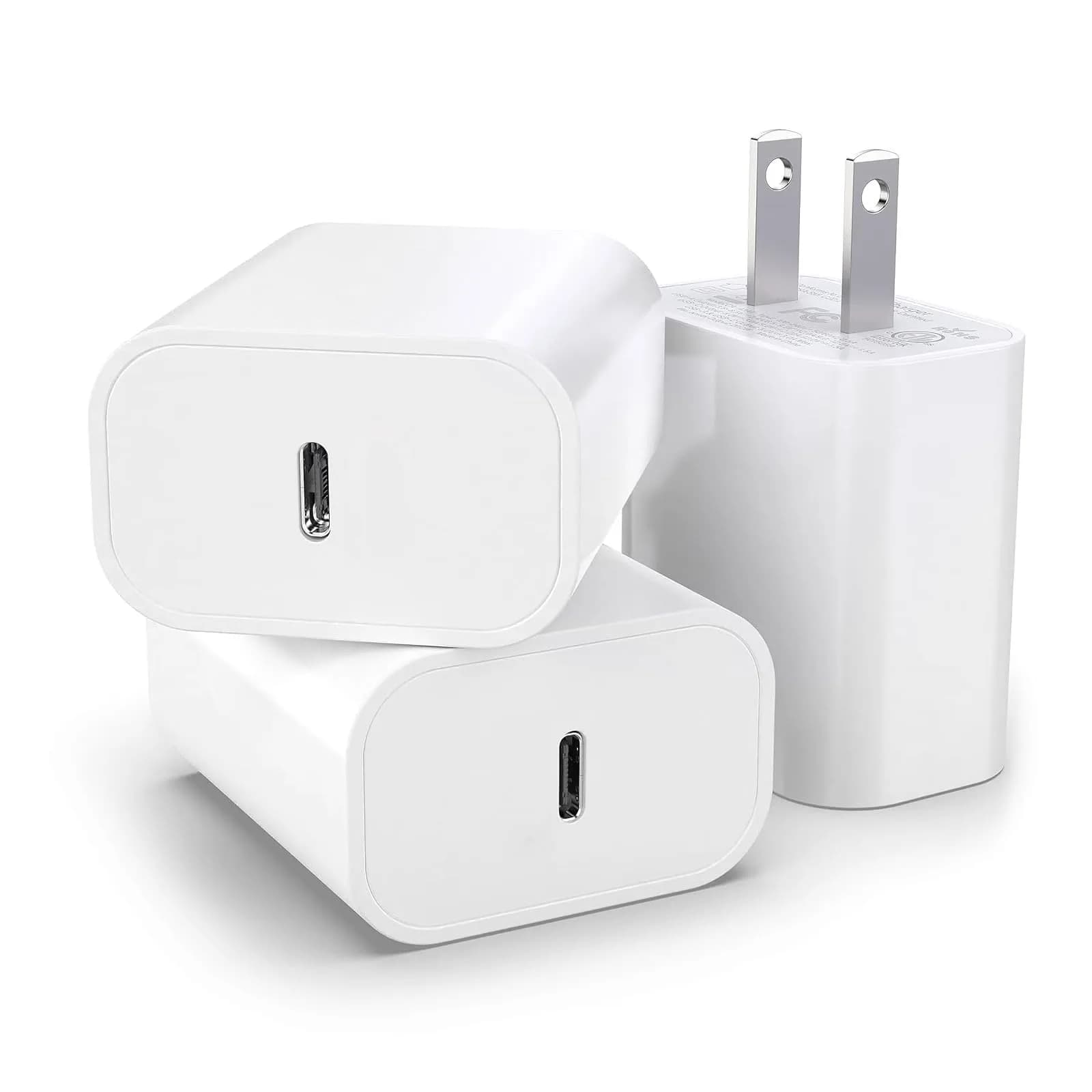 CYQAPC 5V 3A 30W USB Type C Wall Charger Adapter 3 Pack | Fast Charging for iPhone, Samsung & More