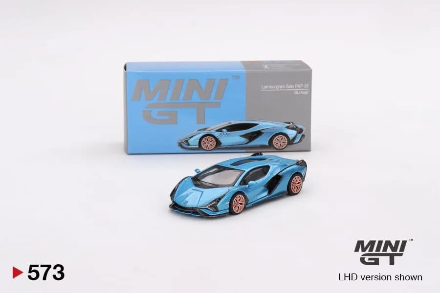 Truescale Miniatures Lambo Sian FKP 37 Blu Aegir Blue Metallic Limited Edition 1/64 Scale (7.62 cm / 3 inches) thumbnail 3
