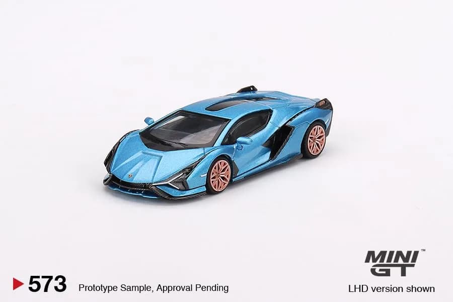 Truescale Miniatures Lambo Sian FKP 37 Blu Aegir Blue Metallic Limited Edition 1/64 Scale (7.62 cm / 3 inches) thumbnail 4