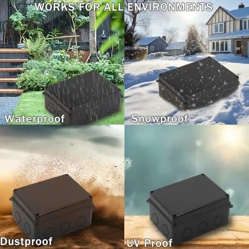 LuSumtly Electrical Box Waterproof Outdoor Junction Box 5.9 x 4.3 x 2.8 inch | Impact-Resistant ABS Enclosure thumbnail 6