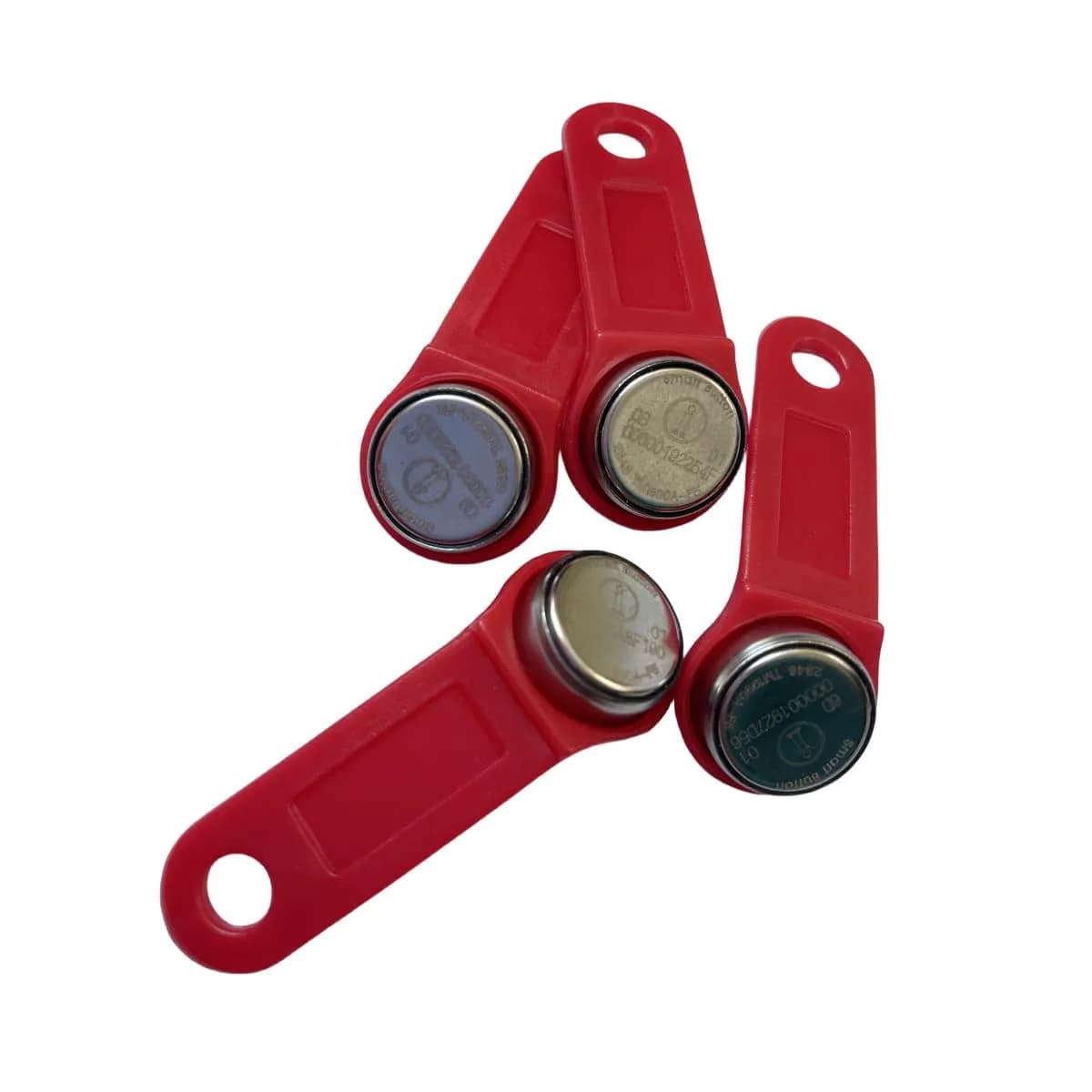 YARONGTECH 10pcs DS1990A F5 Read-only iButton I-Button Non Magnetic Card (Red) | Waterproof & High Temp Resistance - main product image