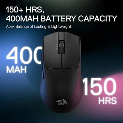 Redragon M916 Wireless 55G Ultra-Light Gaming Mouse 26K DPI | Ergonomic, Fully Programmable, 3-Mode Connect thumbnail 5