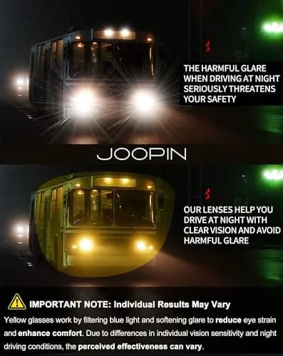 Joopin B26-Tortoise Oversized Sunglasses with Night Vision Yellow Lenses for Women thumbnail 4