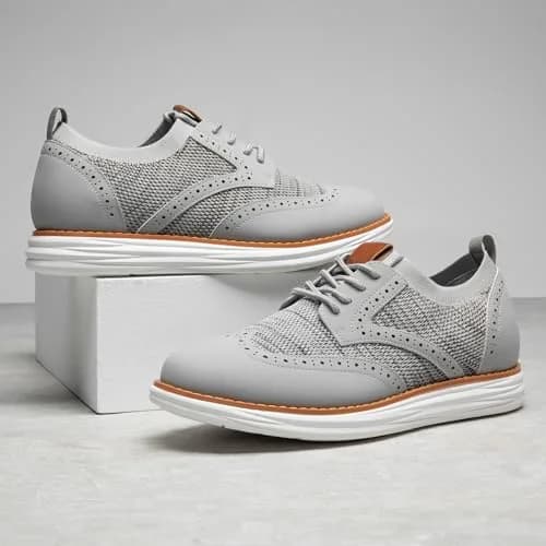 Bruno Marc Men's KnitFlex Mesh Oxfords Sneakers 10.5 | Breathable, Lightweight & Stylish thumbnail 5
