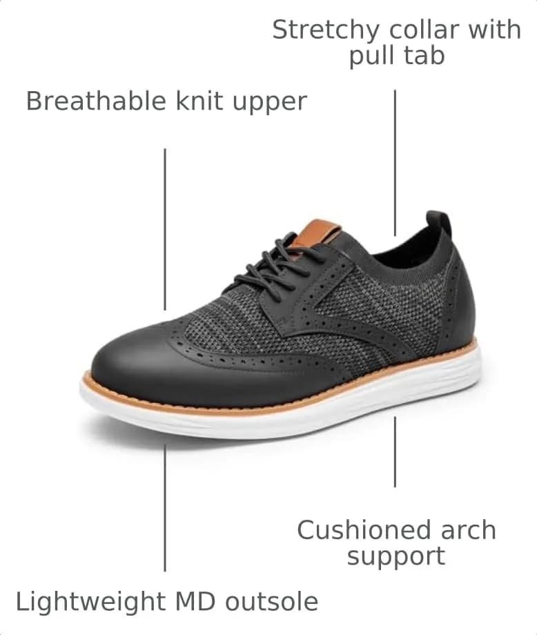 Bruno Marc KnitFlex Mesh Oxfords Sneakers, Size 11 | All-Day Comfort & Style thumbnail 3