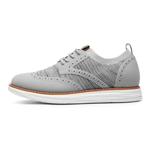 Bruno Marc KnitFlex Mesh Oxfords Sneakers 11-Grey | All-Day Comfort & Style thumbnail 6