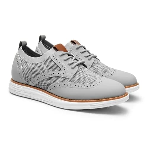 Bruno Marc KnitFlex Mesh Oxfords Sneakers 11-Grey | All-Day Comfort & Style thumbnail 8