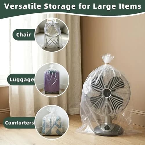 Yotelab Large Clear Plastic Storage Bags for Bedding & Clothes 32x42 In (5-Pack) thumbnail 4
