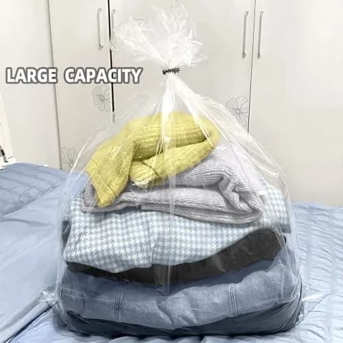 Yotelab Large Clear Plastic Storage Bags for Bedding & Clothes 32x42 In (5-Pack) thumbnail 5