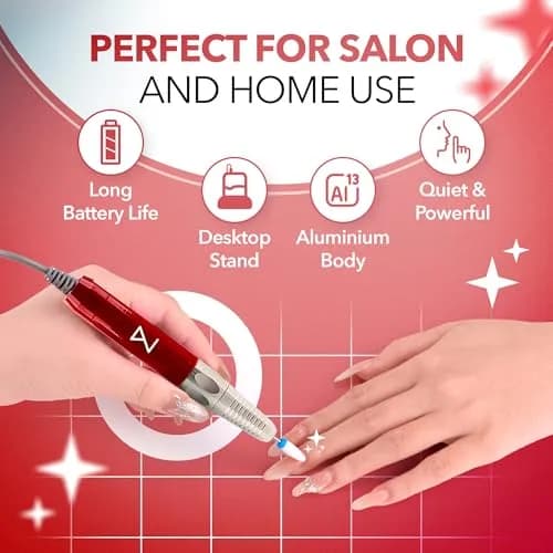 M Brushless Motor Nail Drill Handpiece Only - 35K RPM | Black Metal (Handpiece - Black) thumbnail 7
