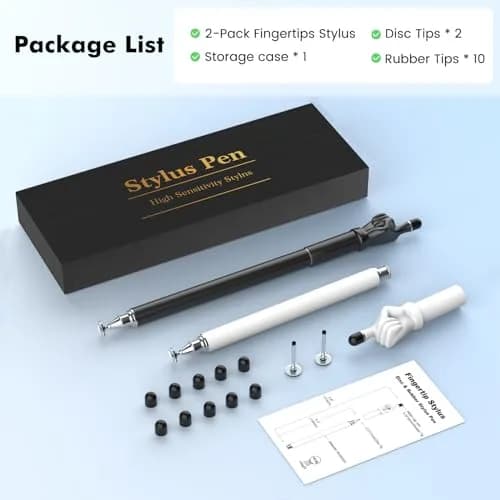 MEKO Stylus Pen for Touchscreen | 2-in-1 Precision & Comfort (Black/White, Aluminum) thumbnail 5