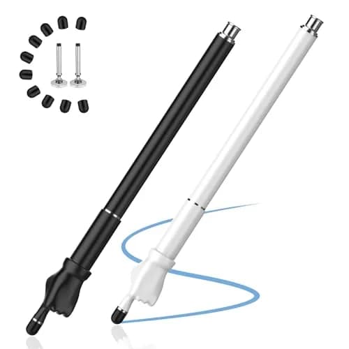MEKO Stylus Pen for Touchscreen | 2-in-1 Precision & Comfort (Black/White, Aluminum) thumbnail 9