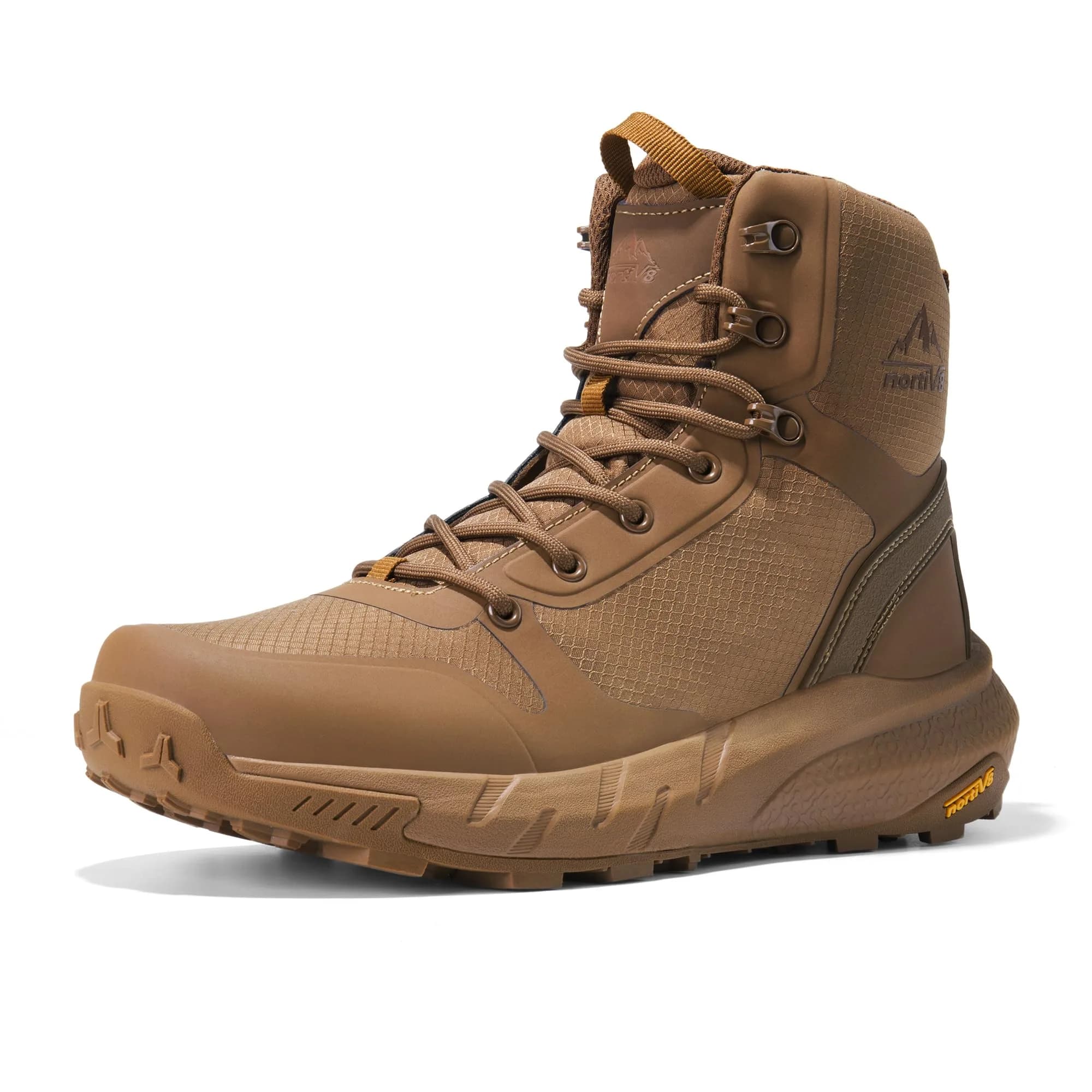 NORTIV 8 Men's Military Tactical Boot Zipper Lightweight Coyote 8 (26.4cm / 10.4in)