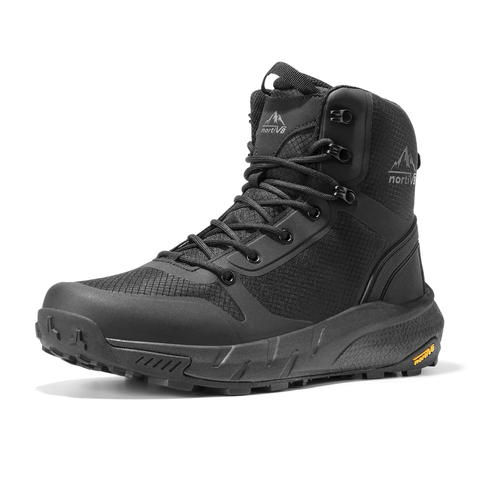 NORTIV 8 Men's Black Military Tactical Boots with Side Zipper - US Size 9 (25.4 cm) | Lightweight Combat Hiking Footwear
