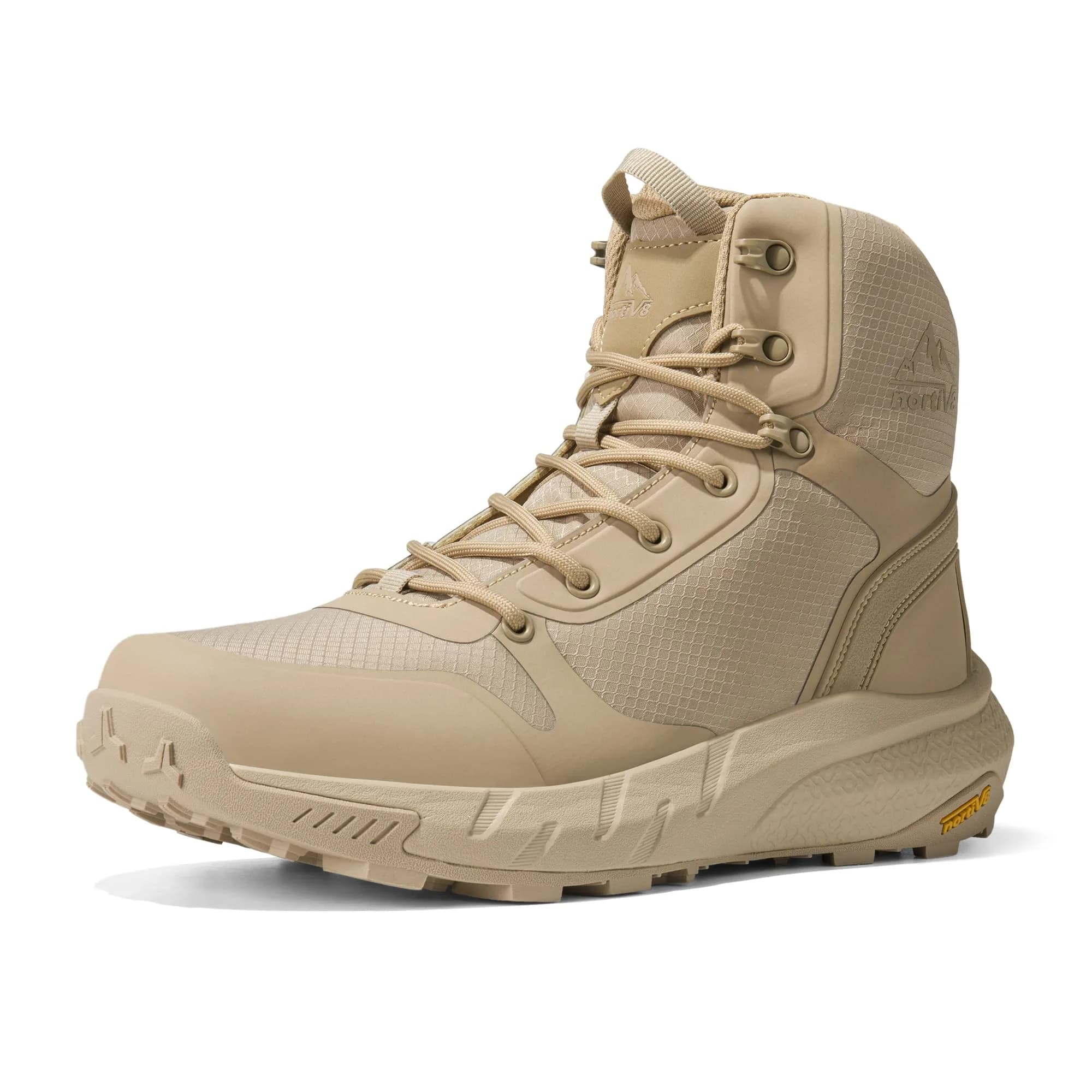 NORTIV 8 Men's Military Tactical Boot Zipper Lightweight Sand 10 | Durable, Breathable & Supportive - main product image