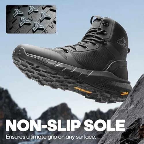 NORTIV 8 Men's Military Tactical Boot Zipper Lightweight Black 7 | Supportive, Breathable & Durable thumbnail 3