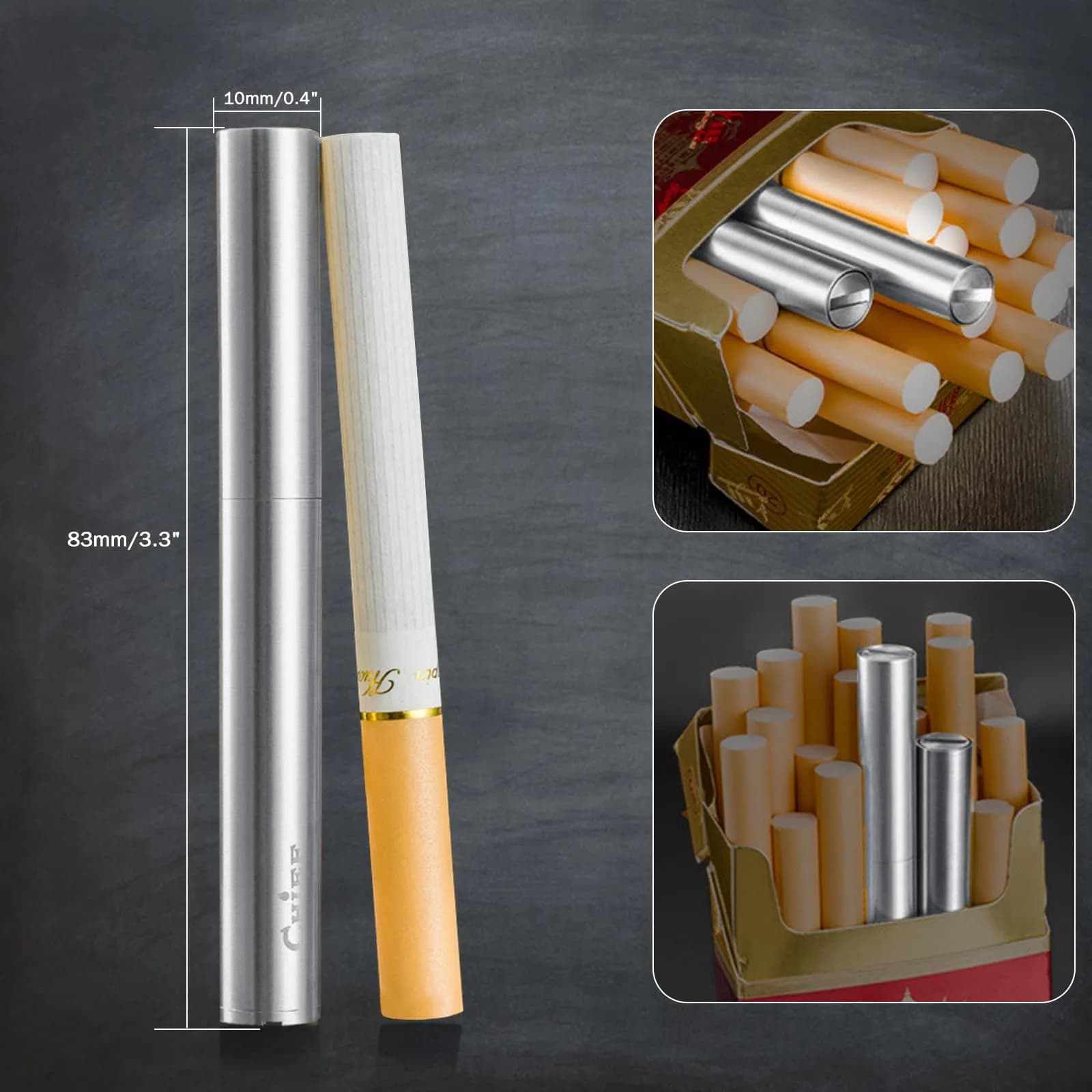 DOUBFIVSY Vintage Gray Kerosene Lighter - Windproof Refillable Trench Design with Gift Box thumbnail 2