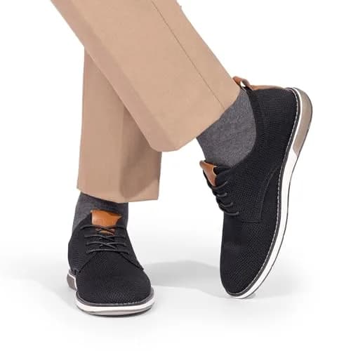 Bruno Marc Men's Dress Casual Oxford Shoes Size 8 | Breathable Mesh Sneakers for All-Day Comfort thumbnail 2