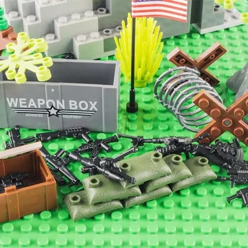 MaozyHomie Military U.S. Weapons Pack Toy Set 54 Pcs | Compatible with Major Brands, 3 Years and Up thumbnail 7