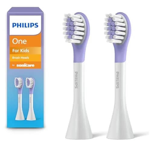 Philips Sonicare Replacement Brush Heads for Kids, 2-Pack Purple | Protects Enamel & Gums thumbnail 1