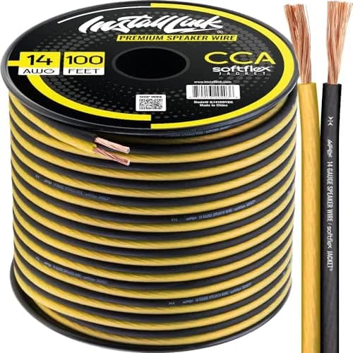 Install Link 14 AWG Gauge Speaker Wire 100 Feet (30.5m) | CCA Copper Clad Aluminum thumbnail 1