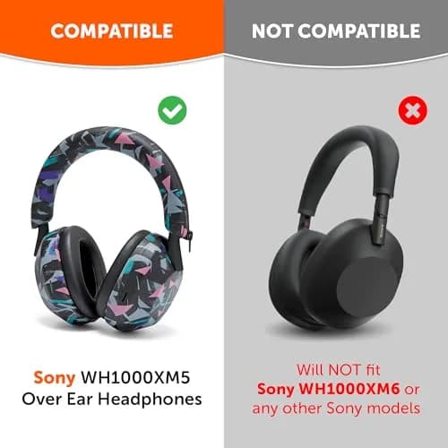 WC ShellZ XM5 - Exterior Shell & Headband Covers for Sony WH1000XM5 | Durable Silicone Fit thumbnail 2