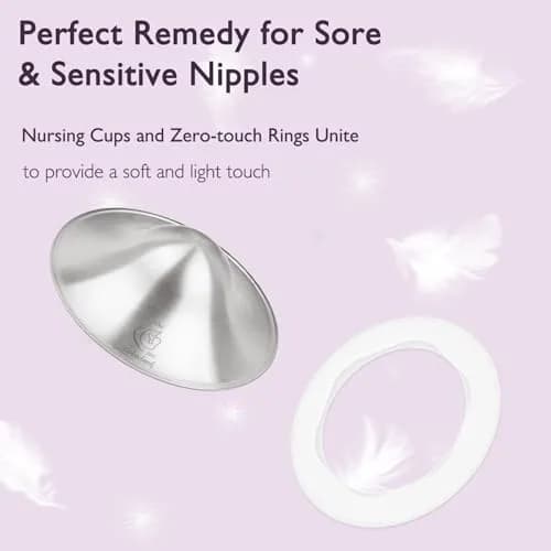 Boboduck 925 Sterling Silver Nipple Cups (2-Pack, X-Large) | Protect & Soothe Sore Nipples thumbnail 5