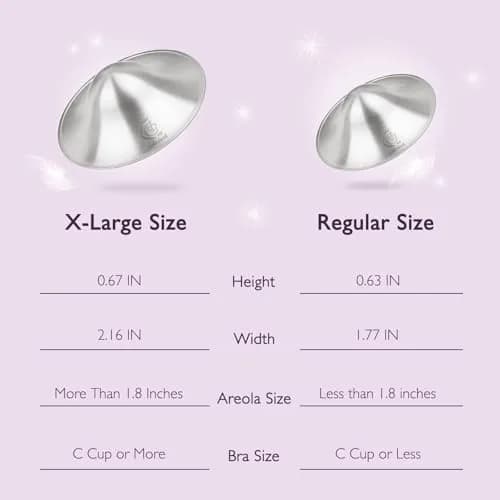 Boboduck 925 Sterling Silver Nipple Cups (2-Pack, X-Large) | Protect & Soothe Sore Nipples thumbnail 7