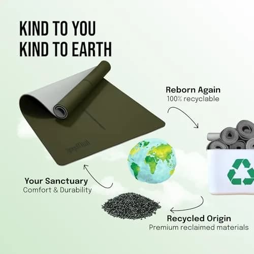 gogoKIWI Extra Wide Exercise Mat 72"L x 36"W | Extra Cushion 1/2 inch Thick for Yoga & Fitness thumbnail 4