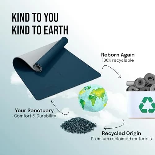 gogoKIWI Extra Wide Yoga Mat 72"L x 36"W x 1/2" Thick | Non Slip, Extra Large for Yoga & Fitness thumbnail 4