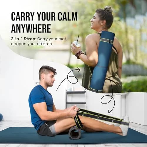 gogoKIWI Extra Wide Yoga Mat 72"L x 36"W x 1/2" Thick | Non Slip, Extra Large for Yoga & Fitness thumbnail 7