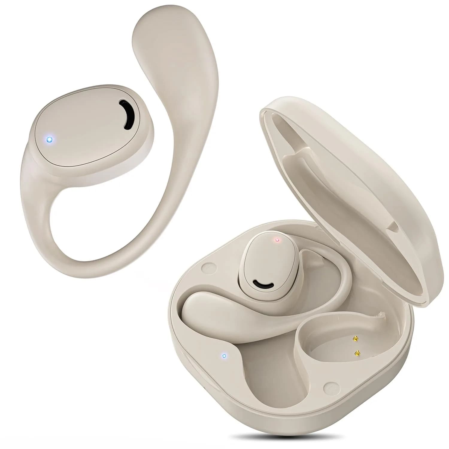 EXECCZO Open Ear Headphones - Airflow Pro Bluetooth 5.3 Earbud Wireless Earphones Headset for Running and Outdoor Activities with Immersive Sound (Skin)