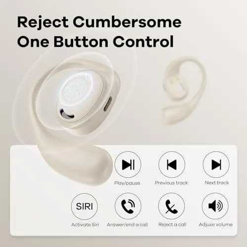 EXECCZO Open Ear Headphones - Airflow Pro Bluetooth 5.3 Earbud Wireless Earphones Headset for Running and Outdoor Activities with Immersive Sound (Skin) thumbnail 4