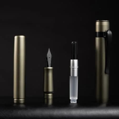 HONG DIAN M2 Black Forest Mini Fountain Pen, Caramel Brown | Smooth Ink Flow Writing Instrument thumbnail 6