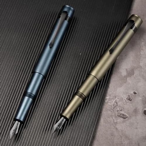 HONG DIAN M2 Mini Fountain Pen, Extra Fine Soft Nib, 105mm (4.13 in) Aluminium Body | Smooth Ink Flow for Students & Professionals thumbnail 5