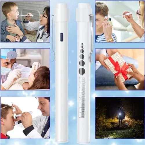 CAVN Rechargeable LED Pen Light with Pupil Gauge & Ruler | 10cm (4in) | White thumbnail 8