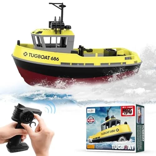 Losbenco RC Boat 1/72 Scale | High-Speed Remote Control Tugboat with 40 Mins Play thumbnail 1