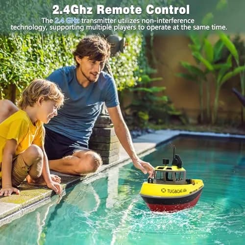 Losbenco RC Boat 1/72 Scale | High-Speed Remote Control Tugboat with 40 Mins Play thumbnail 4