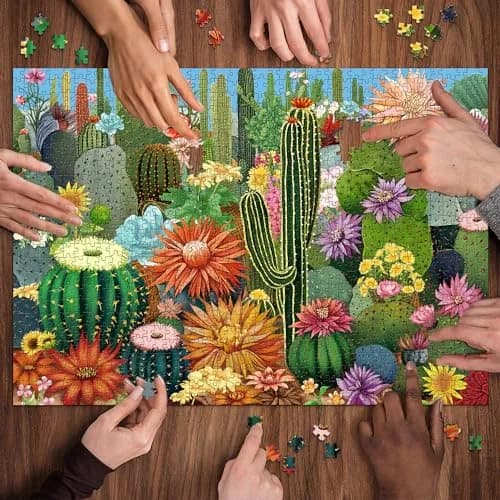 PPuzzling Succulent Garden Jigsaw Puzzles 1000 Pieces 53cm x 75cm | Educational & Non-Toxic Puzzle for Adults thumbnail 5
