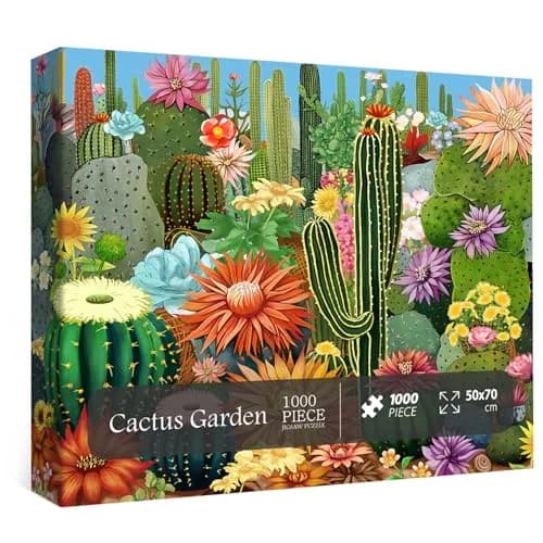 PPuzzling Succulent Garden Jigsaw Puzzles 1000 Pieces 53cm x 75cm | Educational & Non-Toxic Puzzle for Adults thumbnail 2