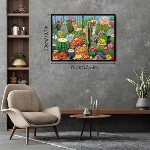 PPuzzling Succulent Garden Jigsaw Puzzles 1000 Pieces 53cm x 75cm | Educational & Non-Toxic Puzzle for Adults thumbnail 3