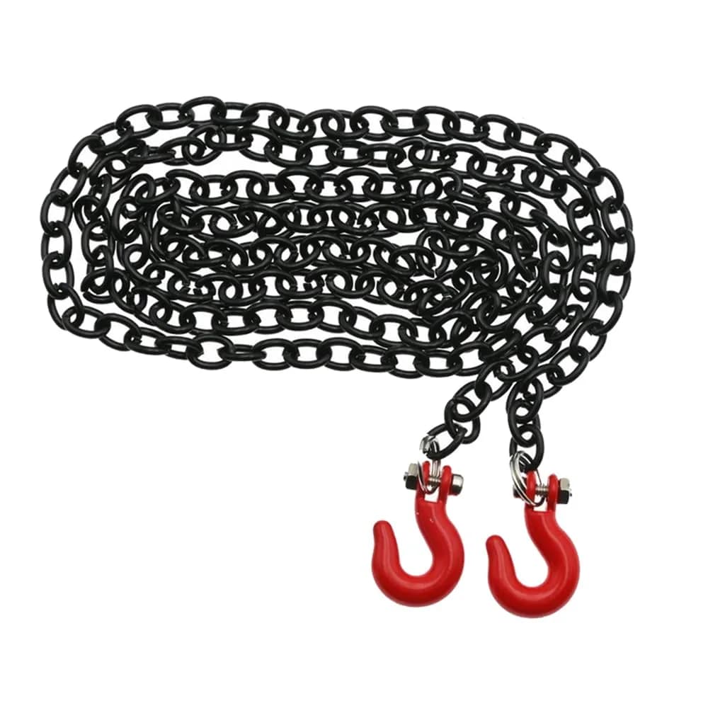 Albiuev Metal Trailer Chain with Tow Hook 100cm (39.3in) | RC Crawler Car Accessory - main product image