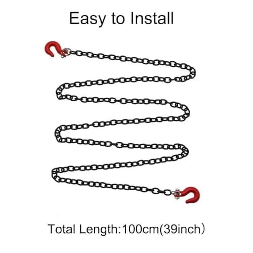 Albiuev Metal Trailer Chain with Tow Hook 100cm (39.3in) | RC Crawler Car Accessory thumbnail 3