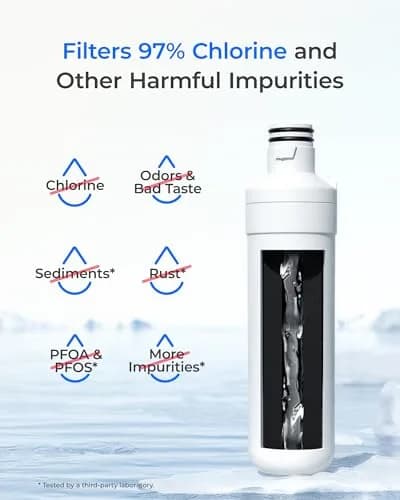 Waterdrop LT1000PC Refrigerator Water Filter & Air Filter Combo | NSF Certified Coconut Carbon Block thumbnail 4