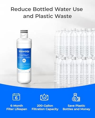 Waterdrop LT1000PC Refrigerator Water Filter & Air Filter Combo | NSF Certified Coconut Carbon Block thumbnail 8